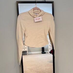 Cream Long Sleeve Women's Top